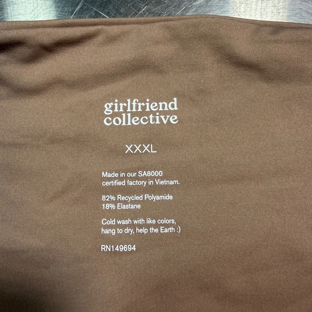 Girlfriend Collective High Rise‎ Swim Bottom XXXL Taupe Brown High Waisted New